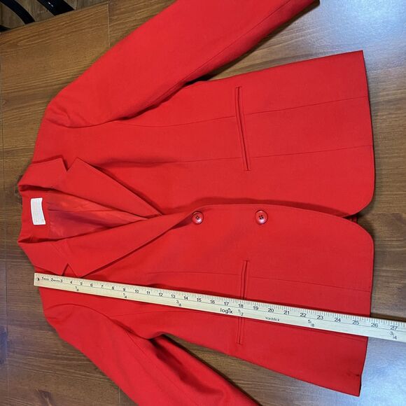 VTG Pendleton Blazer Women 10 Red 100% Wool Two Button Lined Jacket Made USA 60s - Picture 10 of 16